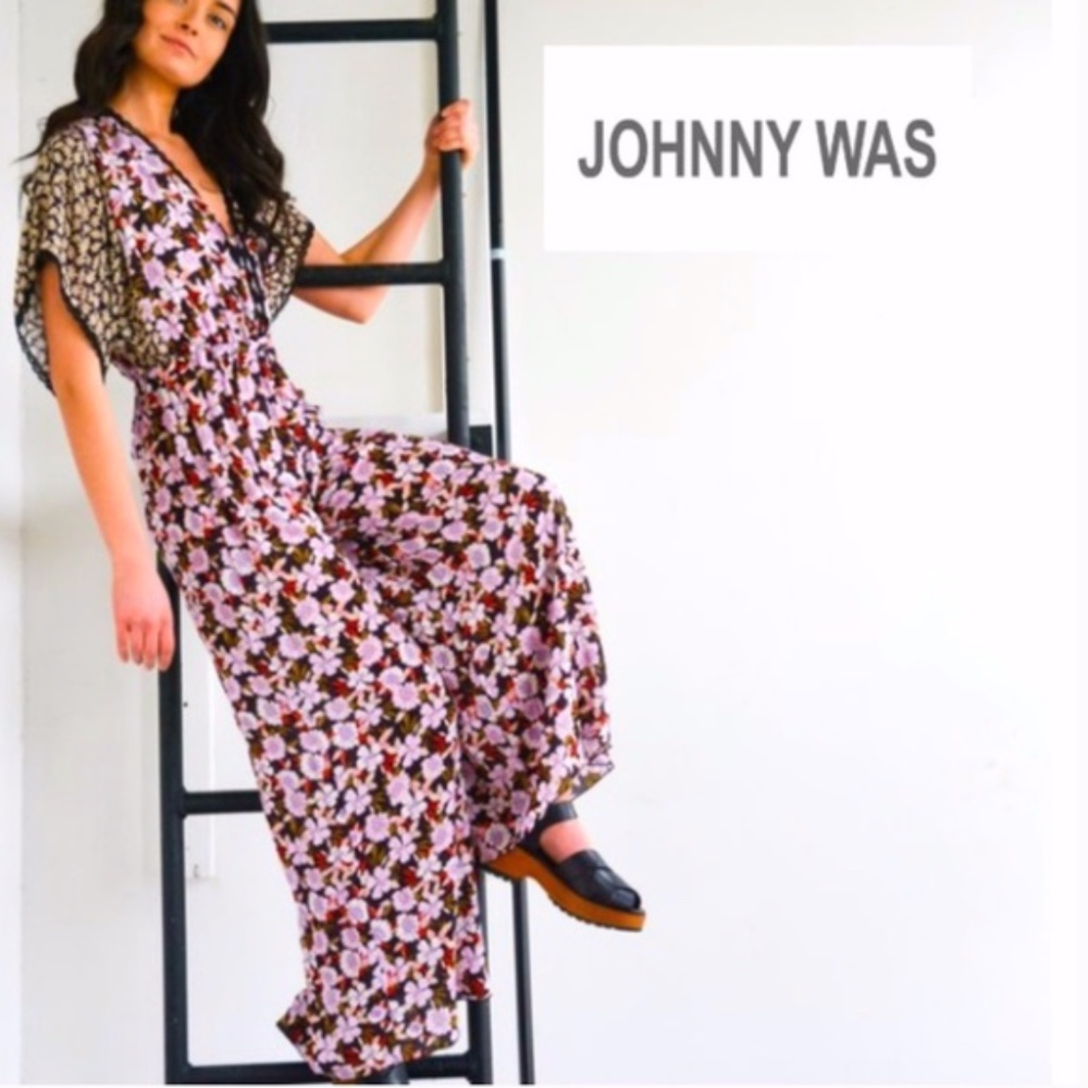 JOHNNY WAS Karisma Mixed Jumpsuit NWT sz L!!!